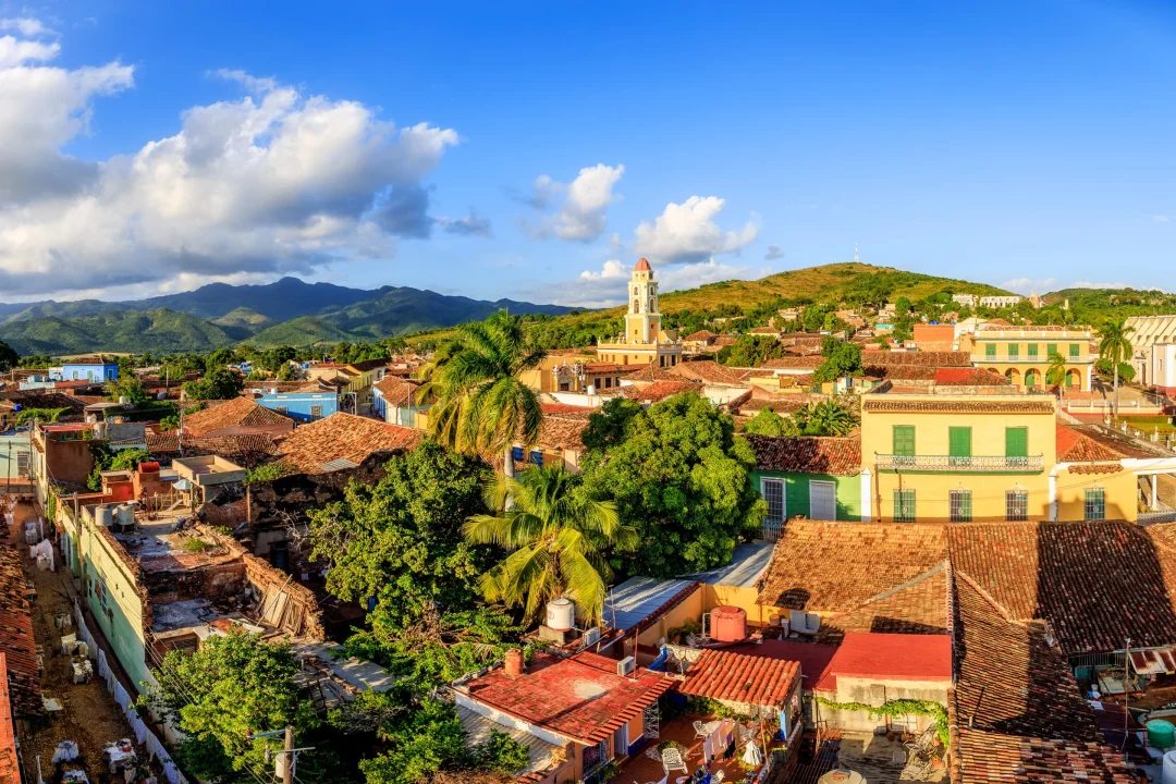 Vue sur Trinidad, Cuba. La ville est classée au patrimoine mondial de l'Unesco.